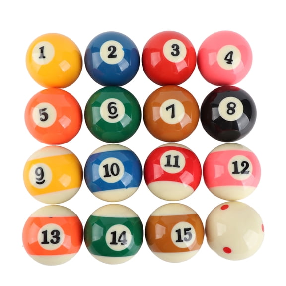 Sorven Billiard Set Full Set Billiard Balls, 57.2mm Mini Billiards Pool Table Balls 16PCS Durable for Play Billiards