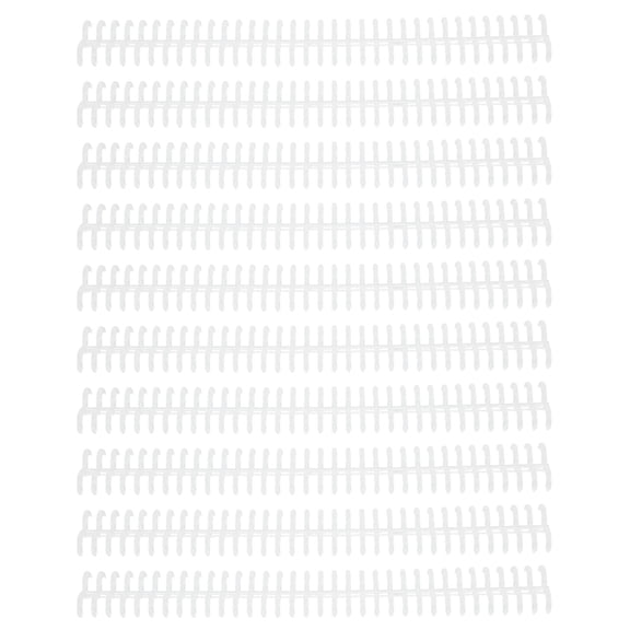 Sorven Binding Spine Plastic Binding Spine, 10PCS Loose Leaf Rings with 12mm Inner Diameter for Home or School Use Transparent