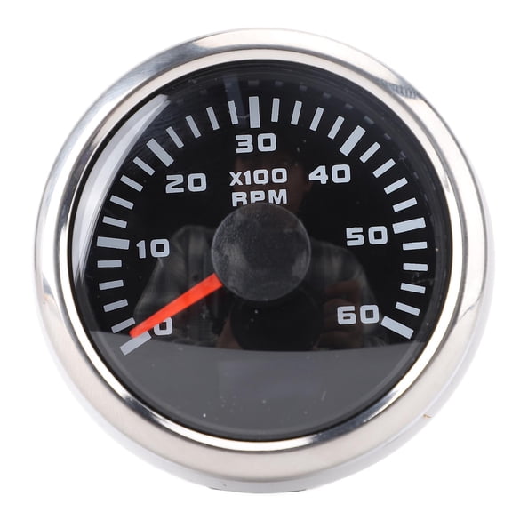 Sorven Boat Pointer Tachometer 52mm Tachometer, Car 6000RPM Gauge with Hour Meter, 7 Color Backlight Kit, Professional Use for Truck Tractor RV Boat, Suitable for Gasoline Engines
