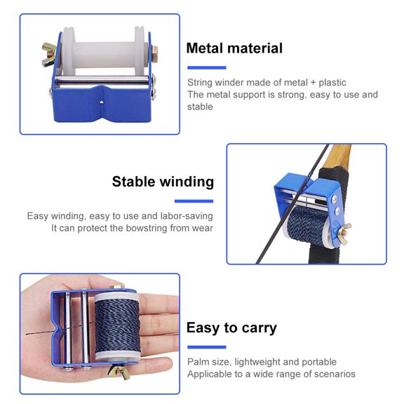 Sorven Bowstring Serving Thread Jig Serving Archery Bowstring Serving Thread Jig Adjustable Tension Bow String Accessories for Compound Bow Recurve Bow