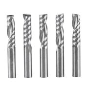Sorven CNC Bit Tungsten Carbide Single Flute End Mills Spiral Cutters CNC Milling Bits Set for Acrylic PVC MDF Density Board Cutting 5pcs 6mm Shank