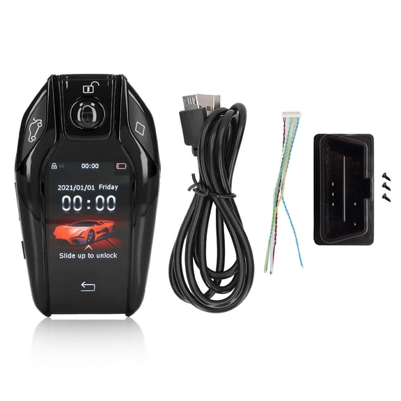 Sorven Car Remote Control Key LCD Smart Car Key Remote, Alloy Frame, Keyless Entry, anti Loss, Car Remote Control Key with All Start Stop Engine Button , Car Remote Control Key