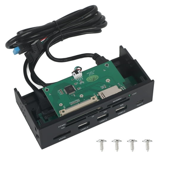 Sorven Card Reader AccessoryMultifunction Internal Card Reader Dashboard PC Front Panel Efficient Data Transfer for Computer Case