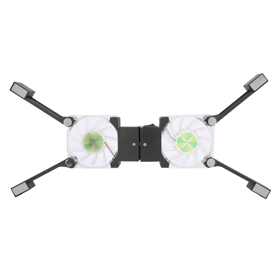Sorven Computer Cooler Computer Cooling Pad, Laptop Cooler Dual Fan for Notebook Black