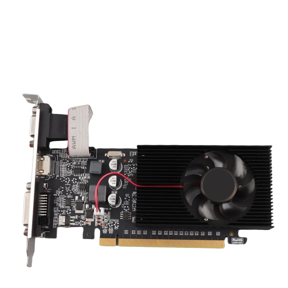 Sorven Computer Graphics Card Gaming Graphics Card, 810MHz 1000MHz Graphics Card for Office GT610 1GD3 64BIT