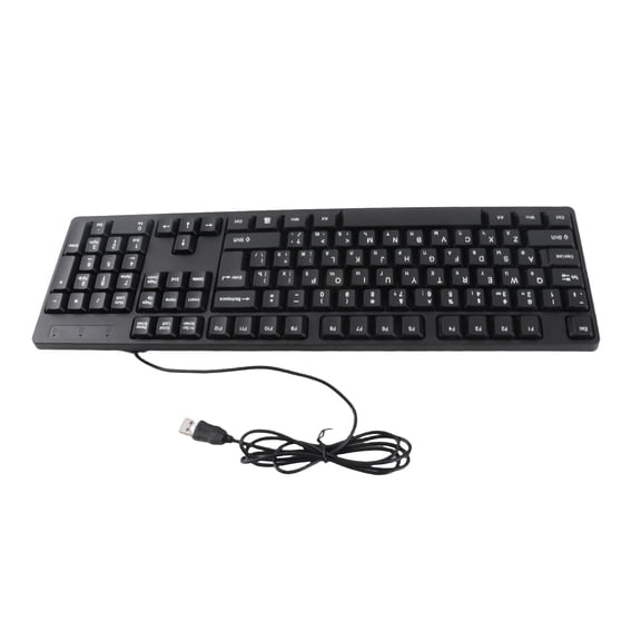 Sorven Computer Keyboard Wired K1800 Minority Language Keyboard 104 Keys Ergonomic USB Wired Gaming Keyboard for Office