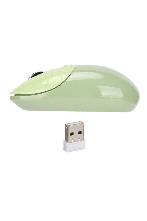 Computer Mouse Mini Wireless Mouse, Wireless Mouse CuteCartoonCat for Computer for Tablet for MobilePhone Green