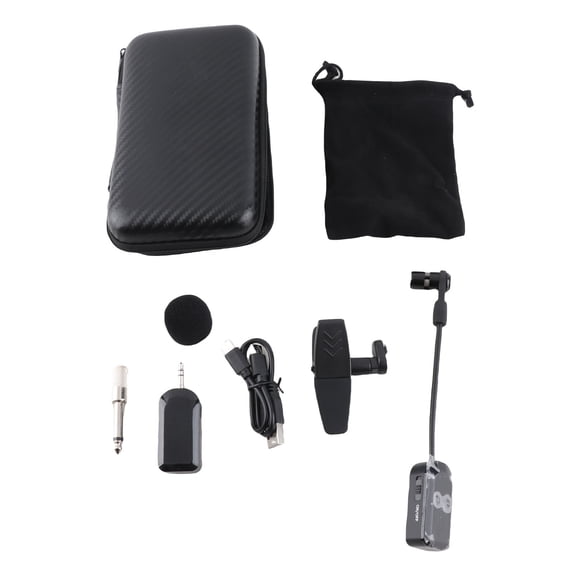 Sorven Condenser Instrument MicrophoneClip On Instrument Microphone, Condenser 2.4G Saxophone Microphone for Band Performances
