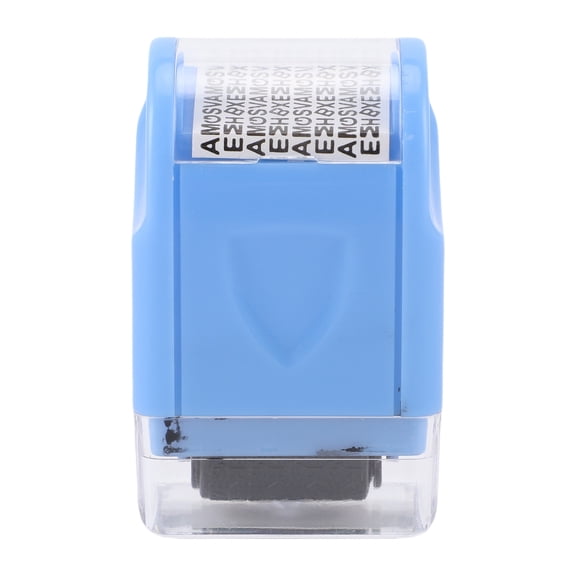 Sorven Confidential ID Protector Ink Roller Stamp Blue Compact ID Confidential Security Roller for Checks Bank Statements