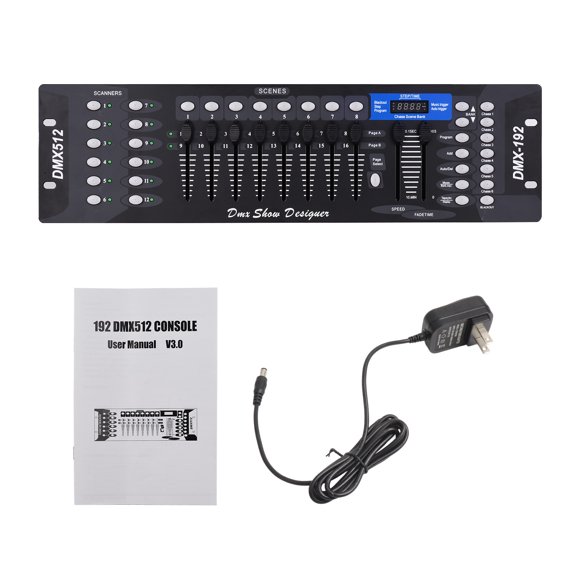 Sorven Controller Channels DMX512 Light Controller Console Panel 192CH Programming Function Sound Activated with LED Screen for Stage DJ Pubs Bar Party Disco Wedding Par Light