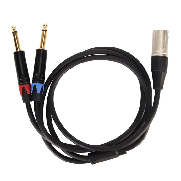 Sorven Converter Adapter Microphone Sound Converter Adapter, Professional 24K Gold Plated Connector Dual 1/4 Inch To XLR Male Y Splitter Cable for Amplifier for Microphone 1m/3.3ft
