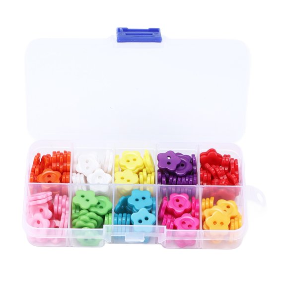 Sorven DIY Buttons Resin Buttons, Durable Resin Sewing Buttons with Storage Box for Knitting for Card Making