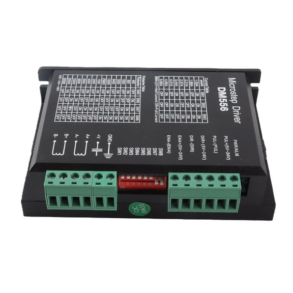 Sorven DM556 Stepper Motor Driver Stepper Motor Driver, DC 24V-50V Power Supply, 8-Level Adjustable 1.0A-5.6A Output Current, PWM Drive, High Precision Positioning, Low Vibration and Noise