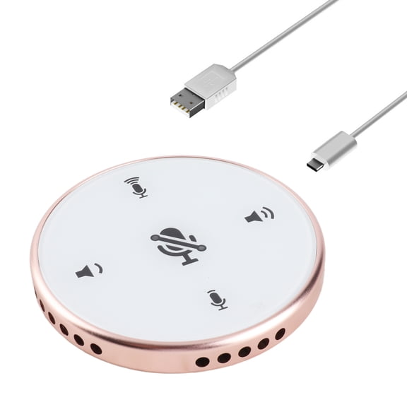 Sorven Desktop Conference Microphone Desktop USB Conference Speakerphone 360 Omnidirectional PC Computer Mic with Volume Adjustment Plug and Play for PC Laptop Small Conference Room Personal Use