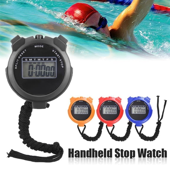 Sorven Digital Stopwatch Digital Unprocessed Intellectual Property Stopwatch Timer Electronic Stopwatch Two-Way Stopwatch Referee Training Fitness Equipment Waterproof Electronic Watch Black One