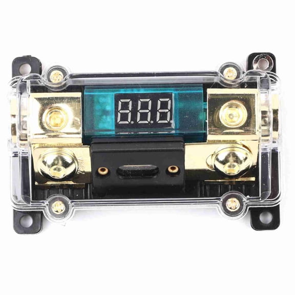 Sorven Distribution Block Box Car Audio Power Holder Stereo Distribution Block Box Digital Display for Car, Ships, Vehicles