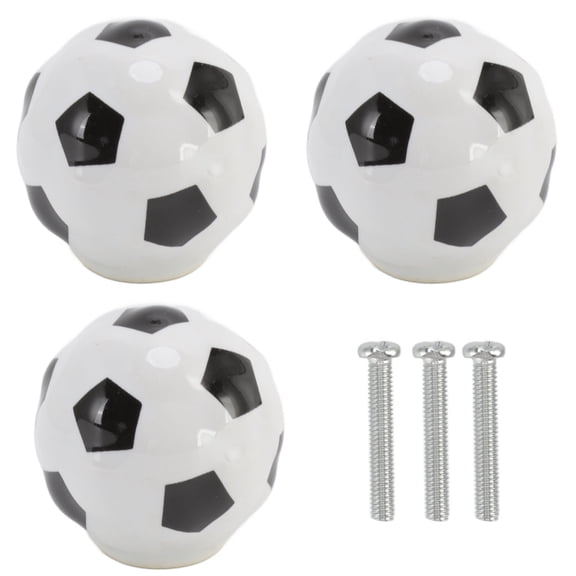 Sorven Dressers Knobs Soccer Cabinet Knob, Drawer Handle Sports Theme Easy Installation Aesthetic Rudtproof with Mounting Screws for Bookcases