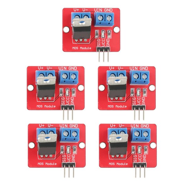 Sorven Driver Board 5pcs 3.3V 5V MOSFET Driver Modules PWM Output Driving Boards Output 0-24V LED Motor Pump Solenoid Valve SCM ARM 1A 5A