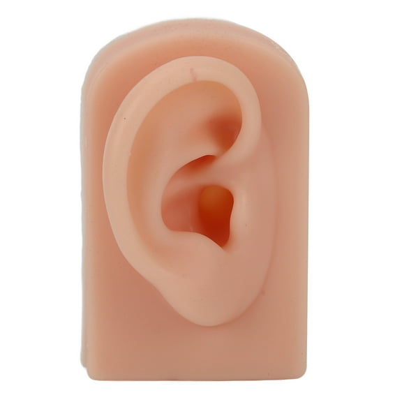 Sorven Ear Model Silicone Human Ear Model, prosthetic Ear Model Soft Right Ear for Ear Piercing Training for Headphones Display Dark Complexion