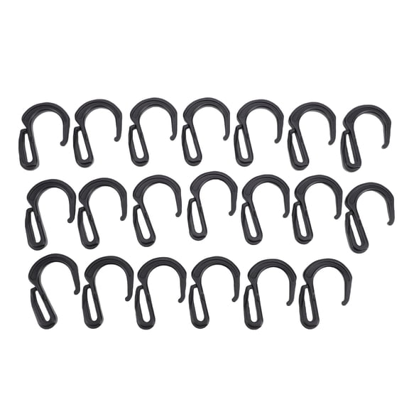 Sorven Elastic Rope Hooks Elastic 20pcs Elastic Bungee Cord Hooks Plastic S Hook Clips Cargo Nets Hooks for Suitcase Roof Truck Net Cargo Mesh Net