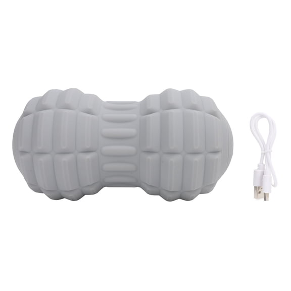 Sorven Electric Double MassageElectric Massage Roller, 4 Vibrating Speeds Peanut Massage Ball with 1500mAh Battery for Myofascial Release Gray