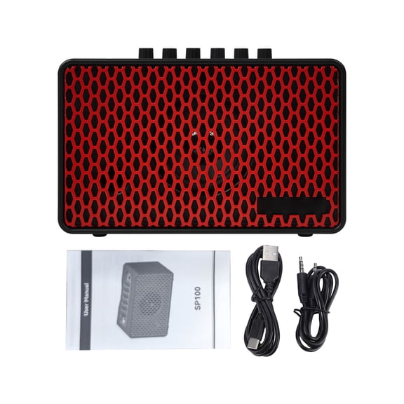 Sorven Electric Guitar Amp Mini 10W Electric Guitar Amp Portable Guitar Practice Speaker for Daily Practice Street Performances Rechargeable with Chorus Phase Tremolo Reverb Delay Effects