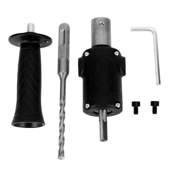 Sorven Electric Hammer Drill Bit Demolition Jack Hammer Conversion Head, Electric Hammer Conversion Head ABS Stainless Steel for Concrete Black