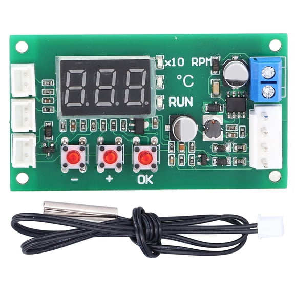 Sorven Fan Temperature Control Governor Electronic Temperature Control Module Switch, Fan Temperature Control Governor Digital with Cable for EBM Fans