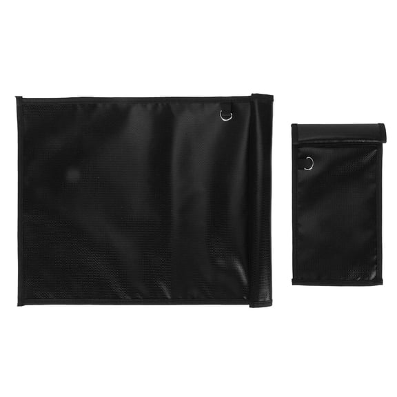 Sorven Faraday Bag for Key Fob Radio Frequency Identification Faraday Bag, 2pcs Exquisite Glass Fiber Fireproofing Waterproof Faraday Pouch Black Signal Blocking for Wifi for Tablets