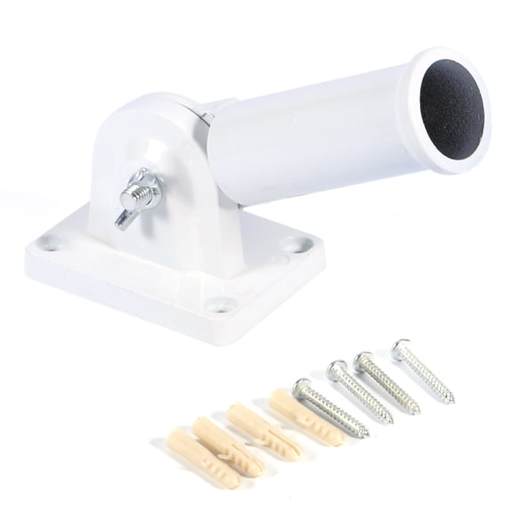 Sorven Flag Bracket Stainless Steel Flag Pole Holder Bracket Windsock Base Mount Adjustable for National Day Celebration Shop Window Flag Decor