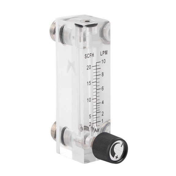 Sorven Flowmeter LZM6T Acrylic Adjustable Panel Gas Flowmeter 1~10LPM Chrome Plated Brass for Laboratory