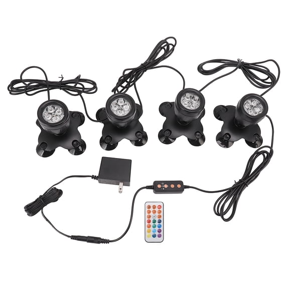 Sorven Fountain Light Fountain Spotlight, 360 Adjustable Base Super Bright Submersible Pond Light with Remote Control for Yard for Fish Tank