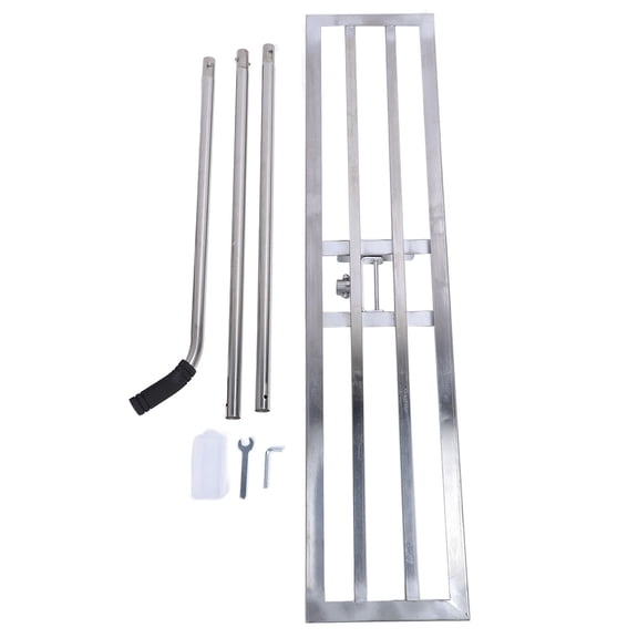 Sorven Ground Leveler Lawn Leveler Tool, Landscape Rake Compacting the Soil Adjustable Handle Sturdy 43.4 X 9.6 X 1.1in Improve Lawn Neatness for Backyard for Golf Course Farm Ranch