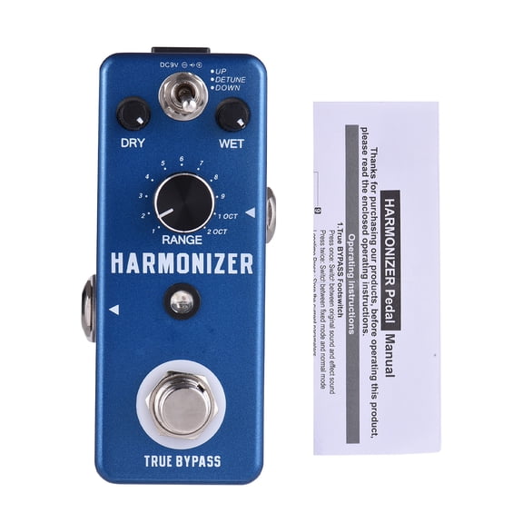 Sorven Guitar Simulation Pedal Guitar Guitar Effects Pedal Guitar Pedal /Pitch Shift/Detune 3 Modes Guitar Effect Pedal and RANGE/WET/DRY Control Knobs with True Bypass DC 9V 6.35mm