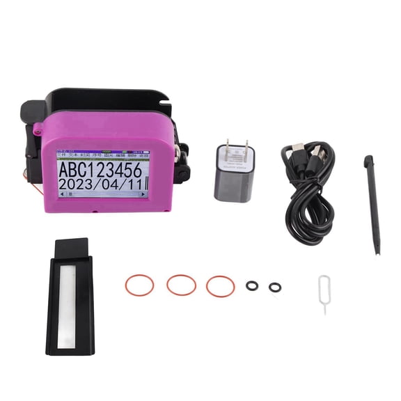 Sorven Handheld Inkjet Printer Handheld Inkjet Printer, Simple 100-240V Handheld Inkjet Coder with LED Touch Screen for Clothing US Plug