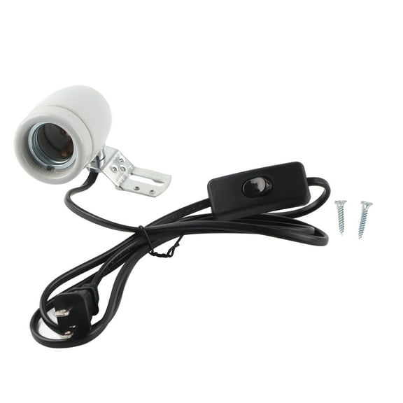 Sorven Heat Lamp Socket Heat E27 Rotatable Reptile Pet Clip Heat Lamp Bulb Base Socket Holder 300W
