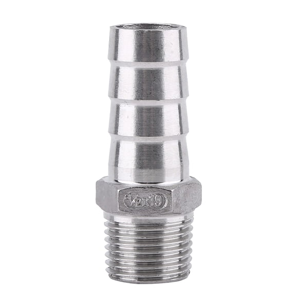Sorven Hose Adapter Fitting 304 Stainless Steel Male Thread Pipe Fitting, Barb Hose Tail Connector for Chemical Engineering, Water Heating, Machinery, Quick Fitting Joint