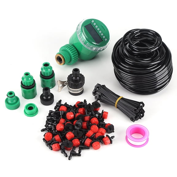 Sorven Irrigation System 25m Plant Self Watering Garden Hose DIY Micro Drip Irrigation System with Timer Kits