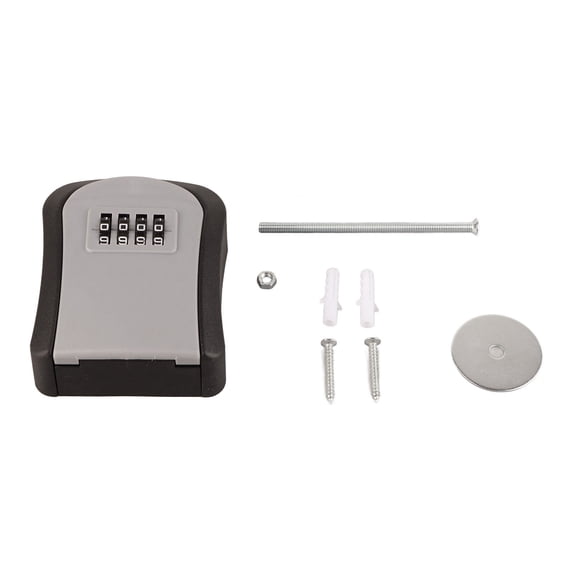 Sorven Key Storage Box Combination Lock Box, Anti Rust Durable Wear Dust Proof Wall Mounted Key Storage Box for Garage Grey