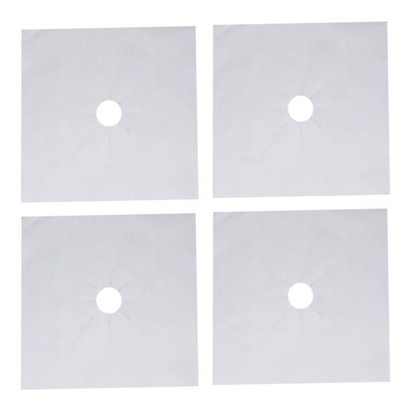 Sorven Kitchen Accessory Gas Stove Protector, PTFE Coating Gas Range Stove Cover for Kitchen Silver 27x27cm 0.1mm