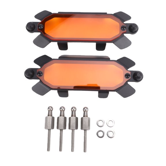 Sorven LED Auxiliary Light Guard Grille Cover LED Auxiliary Light Protection Guard Cover Headlight Fog Light Cover Replacement for R1300 GS Adventure 2023-2025