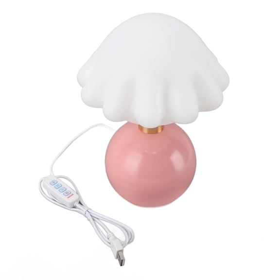 Sorven LED Mushroom Table Lamp Desk Night Light, 3 Color Temp Mushroom Shape Decorative LED Table Lamp USB Plug in for Bedside for Living Room