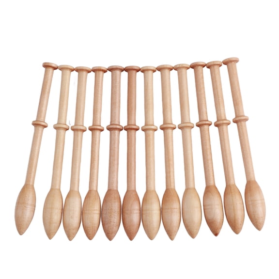 Sorven Lace Bobbin Lace Bobbin Wooden, 12Pcs Lace Bobbin Wood Lace Bobbin Weaving Tools for Weaving Lovers