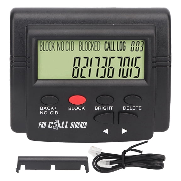 Sorven Landline Phone Blocker Call Blocker, Caller ID Box 2000 Groups Plug and Play with LCD Display for Landline