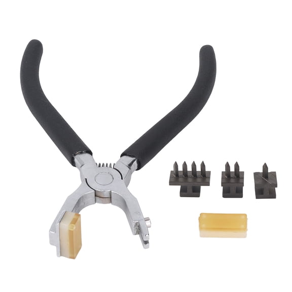 Sorven Leather Hole Punch Tool Cutting Leather Tool, Silent Leather Hole Punch Double Lever with 3 Replacement Heads for Leather Working