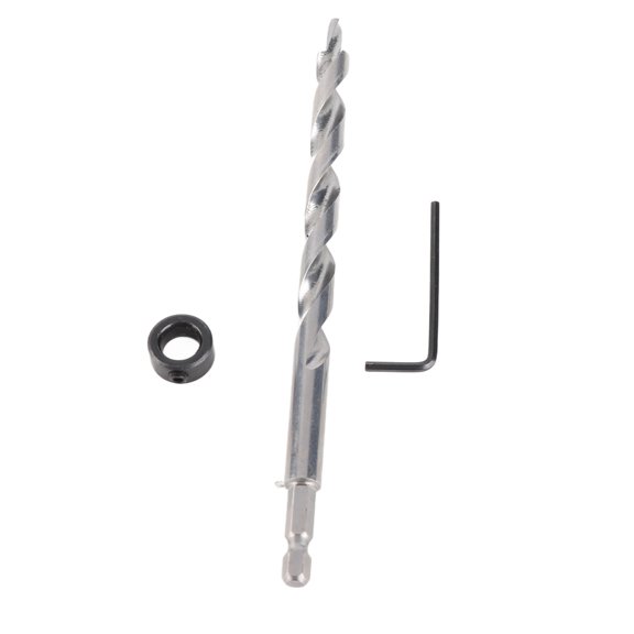 Sorven Lip and Spur Drill Bit 3/8 Inch Lip And Spur Point Drill Bit High Speed Steel Adjustable Depth Stop Woodworking