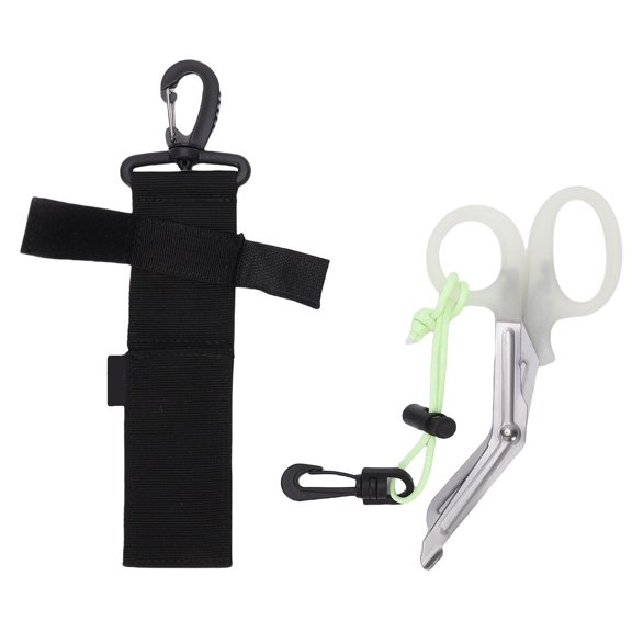 Sorven Luminous Dive ScissorsWith Dive Scissors Multifunctional Ti Coated Stainless Steel Dive Shears with Cover for Cutting Fishing Seaweed