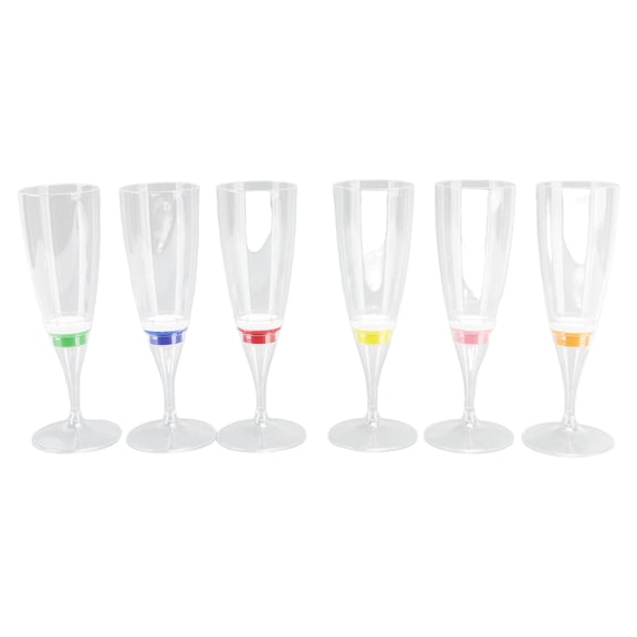 Sorven Luminous Wine Goblet Luminous Champagne Glass, LED Luminous Cocktail Glass 6 PCS PS for Bar