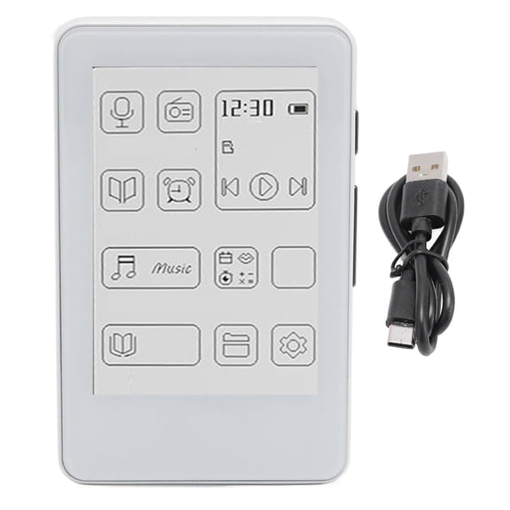 Sorven MP3 Music Player Portable Ink Screen MP3 Music Player, Type-C Charging MP3 Player Lightweight Electronic Book Function for Home