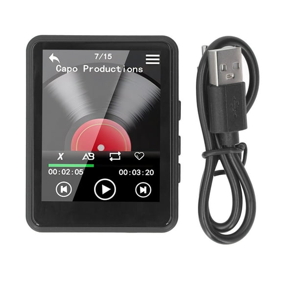 Sorven MP4 Player MP3 MP4 Player, HiFi Stereo Sound Portable Music Player Multifunctional for Daily for Sports Without Memory Card